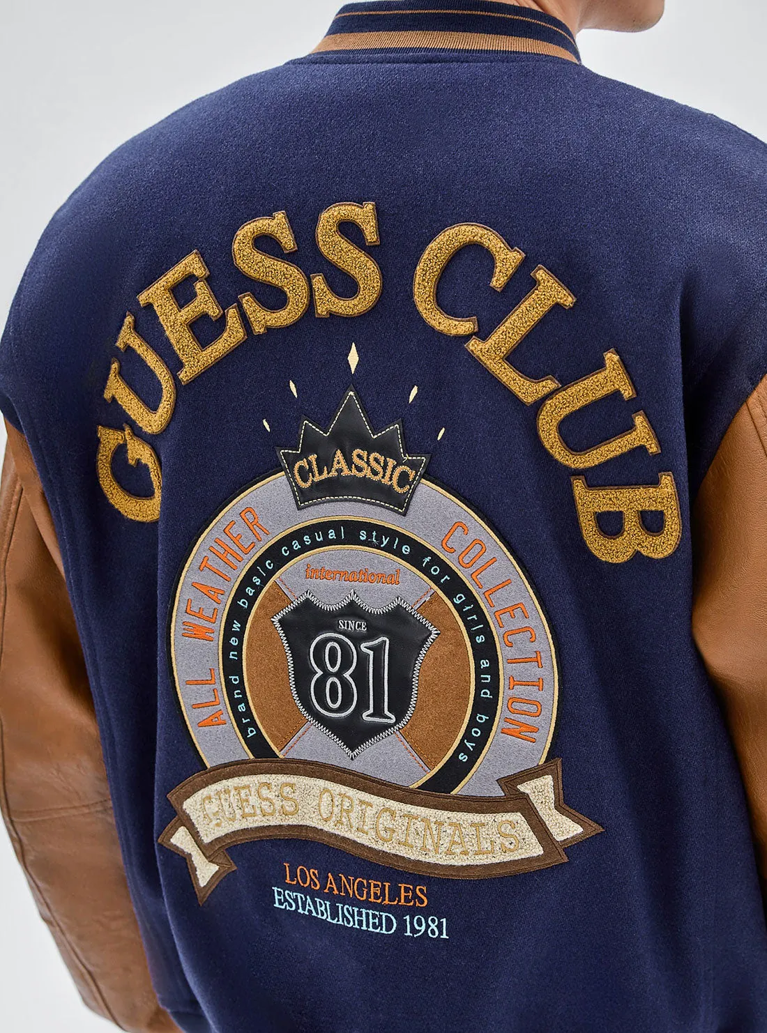Guess Originals Blue Club Varsity Jacket