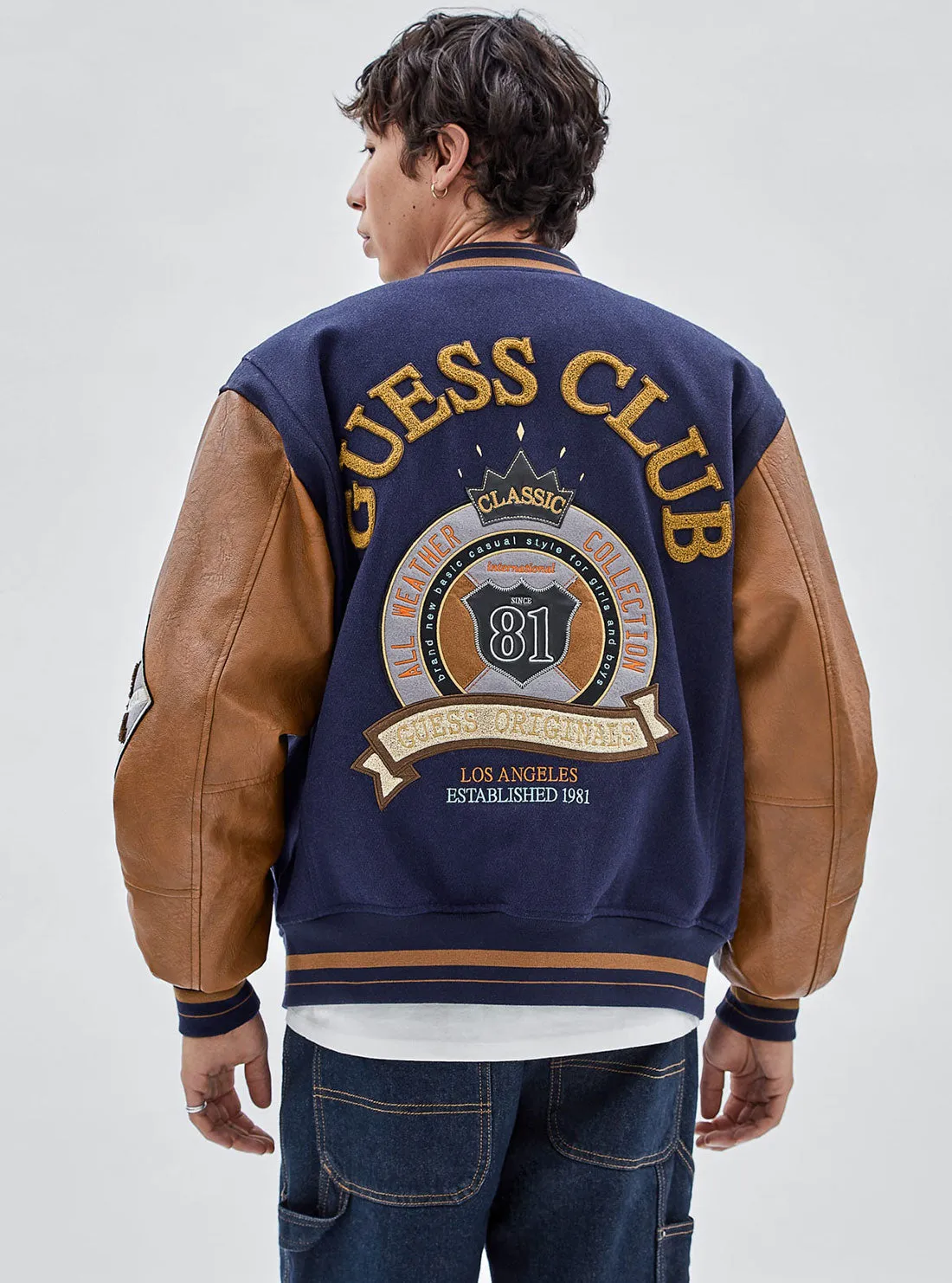 Guess Originals Blue Club Varsity Jacket