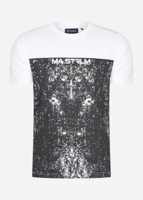 Half body print tee - optic white