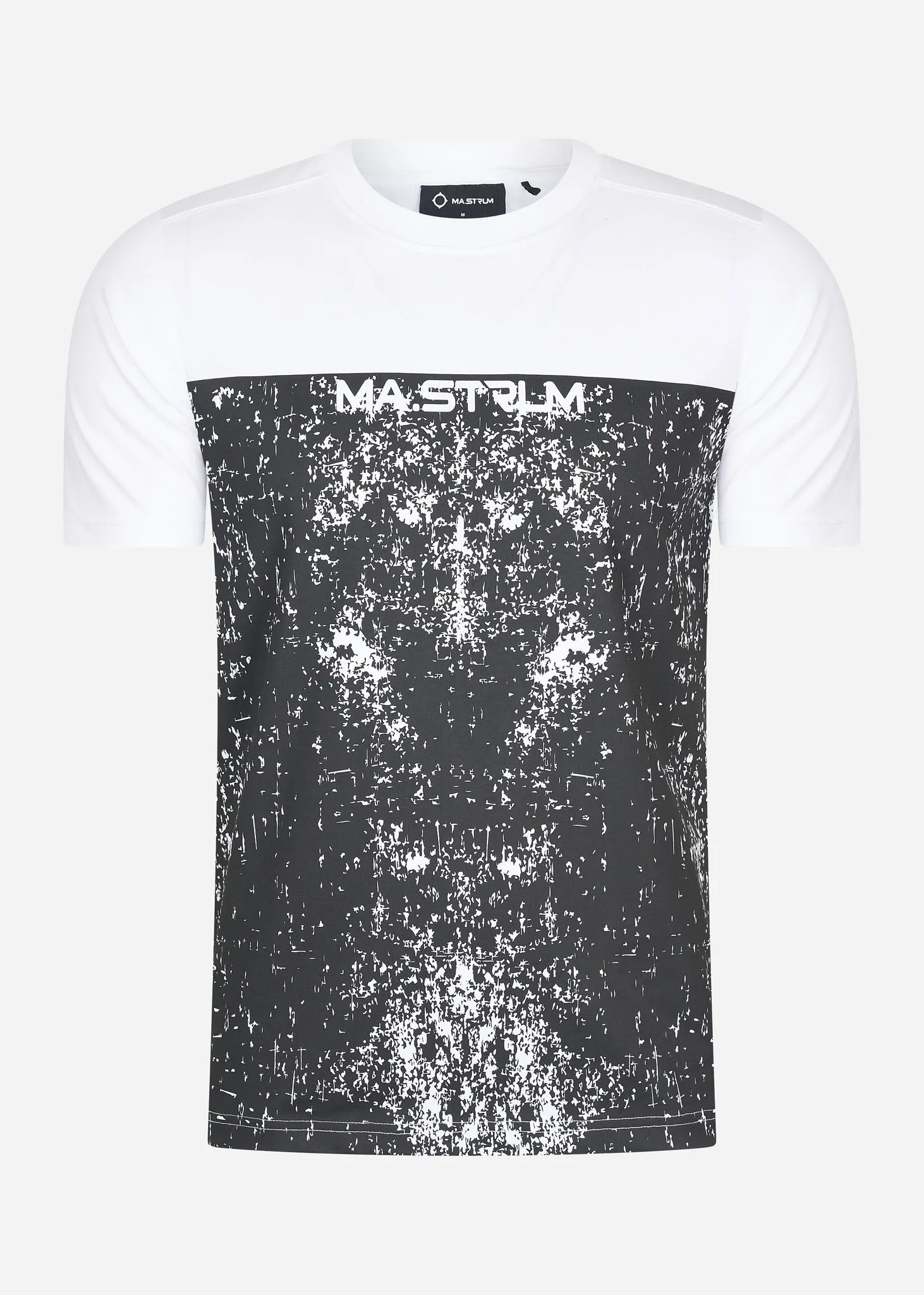 Half body print tee - optic white