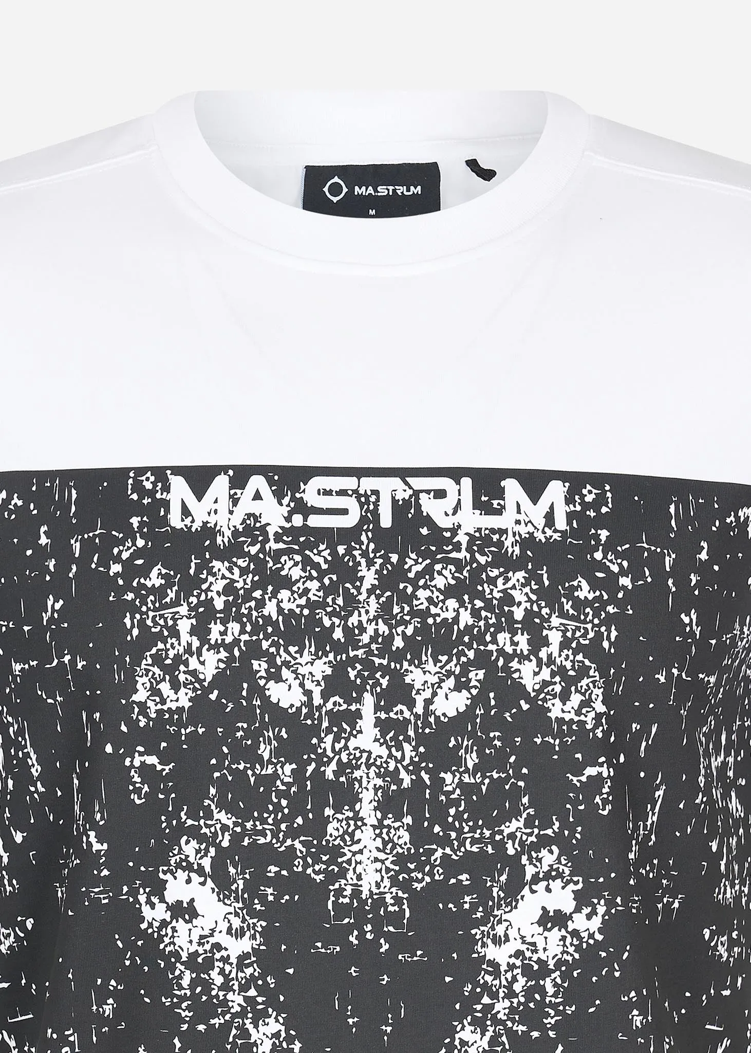 Half body print tee - optic white