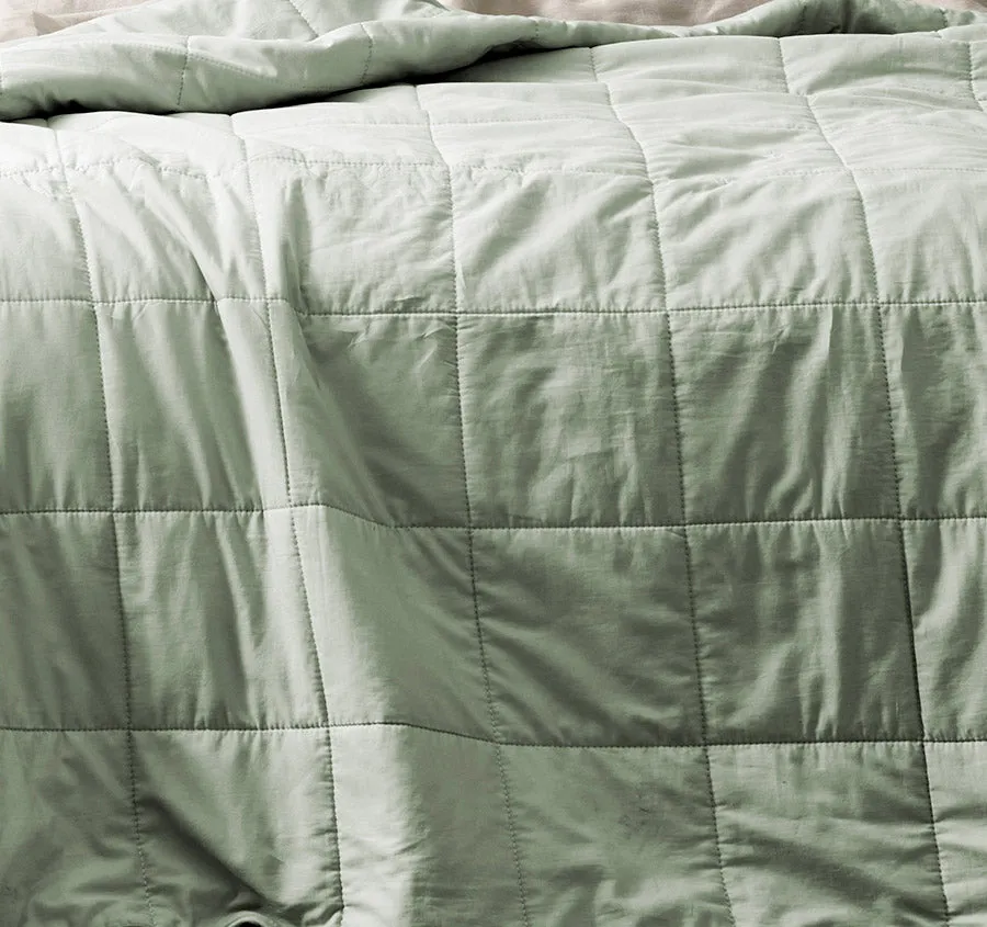 Halo Organic Cotton Coverlet Sage