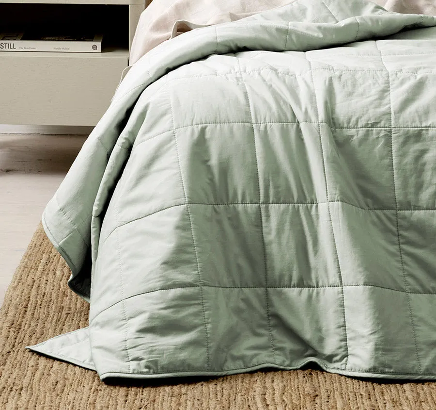 Halo Organic Cotton Coverlet Sage