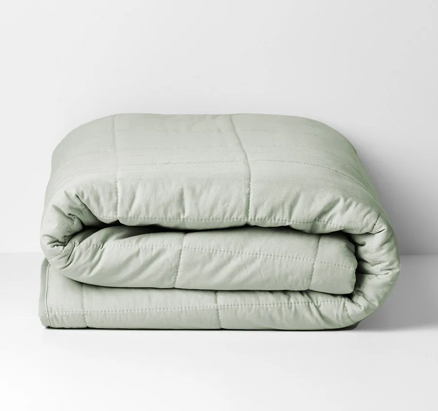 Halo Organic Cotton Coverlet Sage