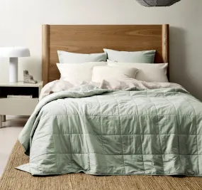 Halo Organic Cotton Coverlet Sage