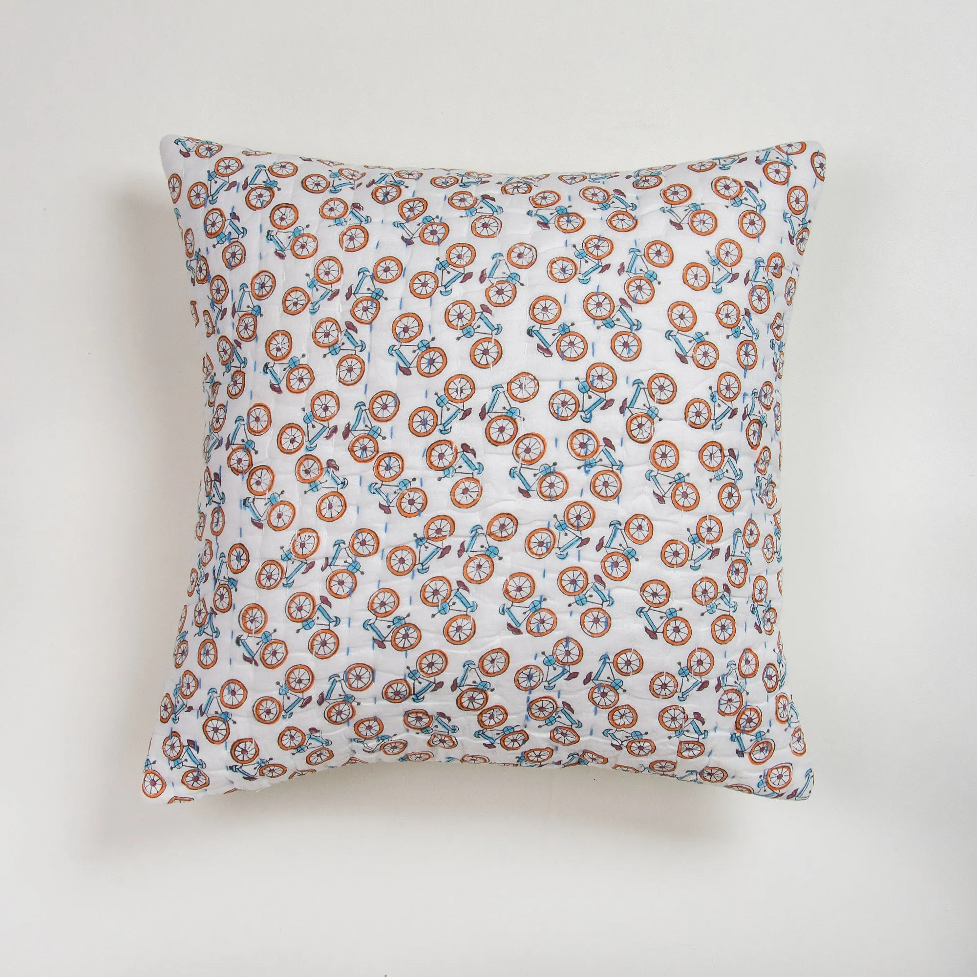 Hand Block Printed Cotton Kantha Cushion Covers