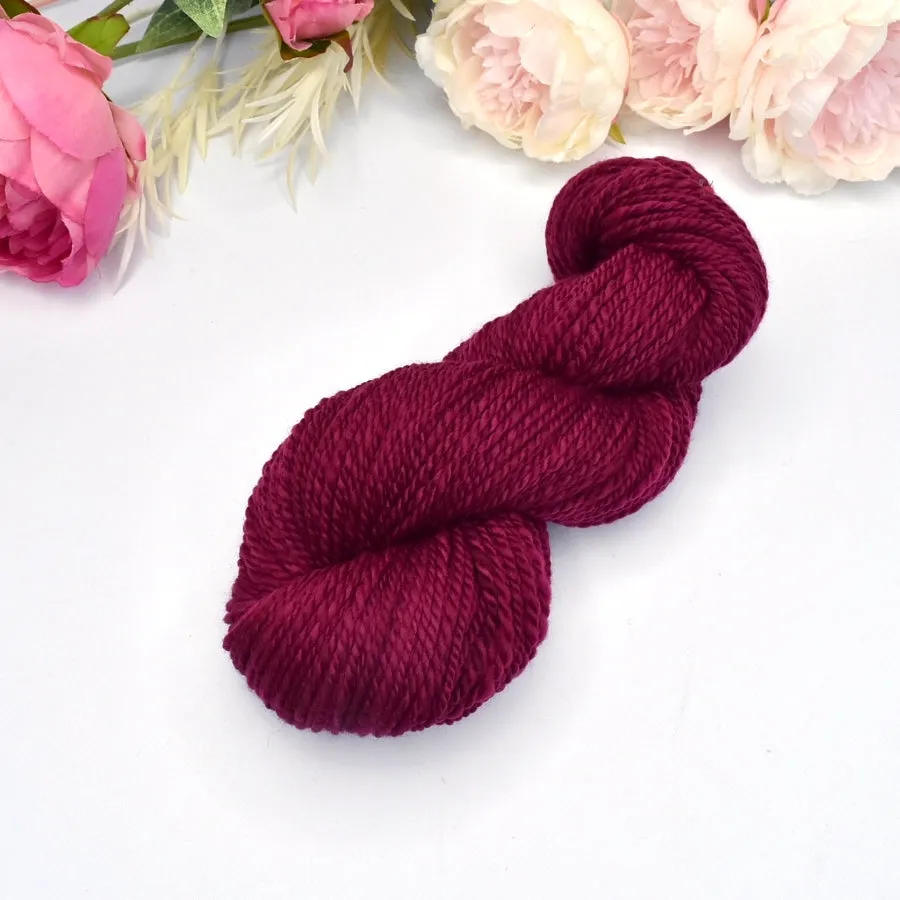 Hand Spun Tasmanian Merino Wool Chunky Yarn in Rubicon
