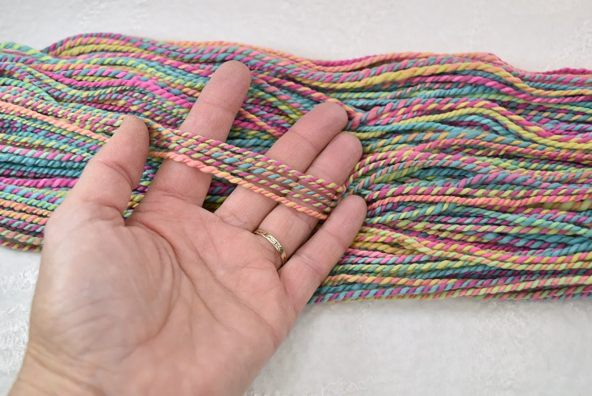 Hand Spun Tasmanian Merino Wool Chunky Yarn in Sunshine