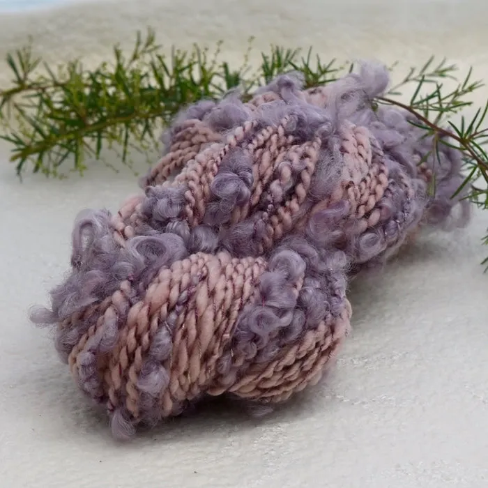 Handspun Chunky Tasmanian Merino Art Yarn in Lavender Haze 13378