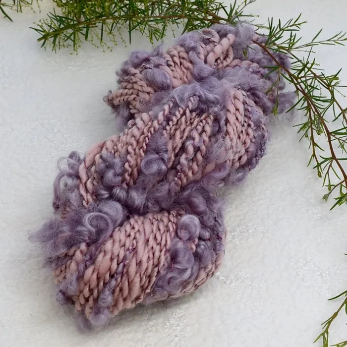 Handspun Chunky Tasmanian Merino Art Yarn in Lavender Haze 13378