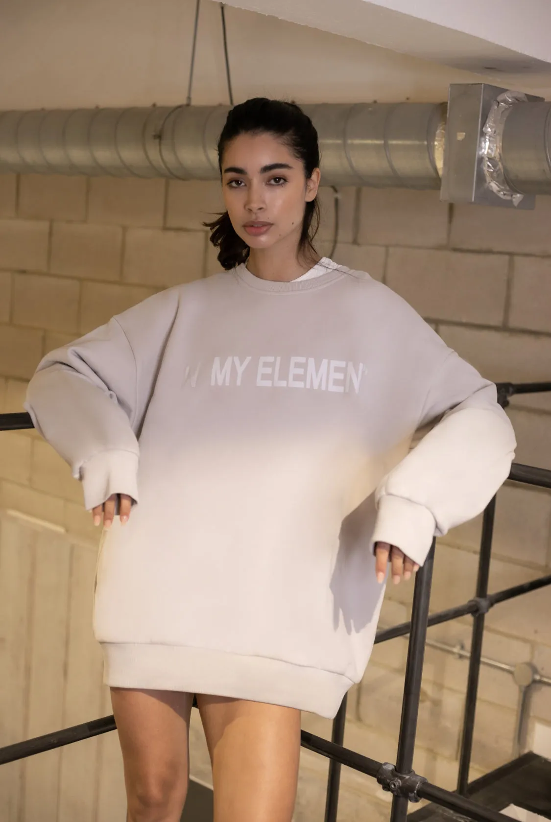 In My Element Mist Beige Sweatshirt