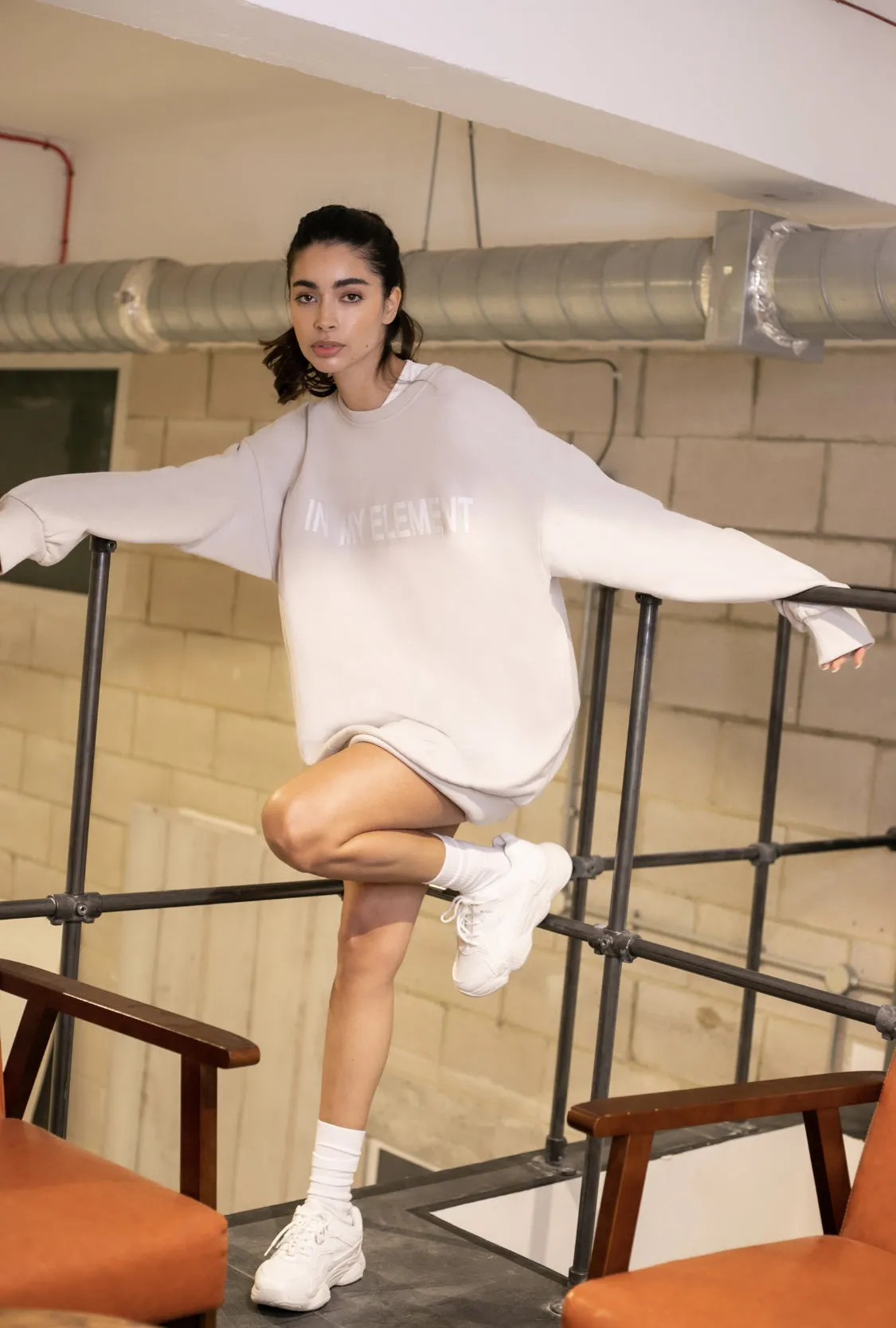 In My Element Mist Beige Sweatshirt