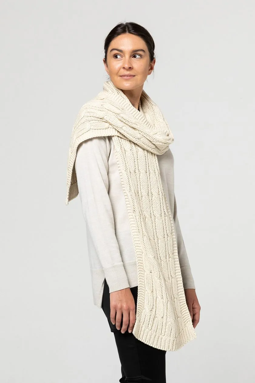 Indus | Chunky Cable Knit Scarf
