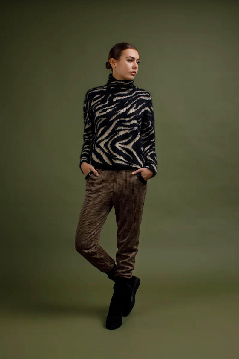 Inzagi - Kenya Roll Neck Knit Black