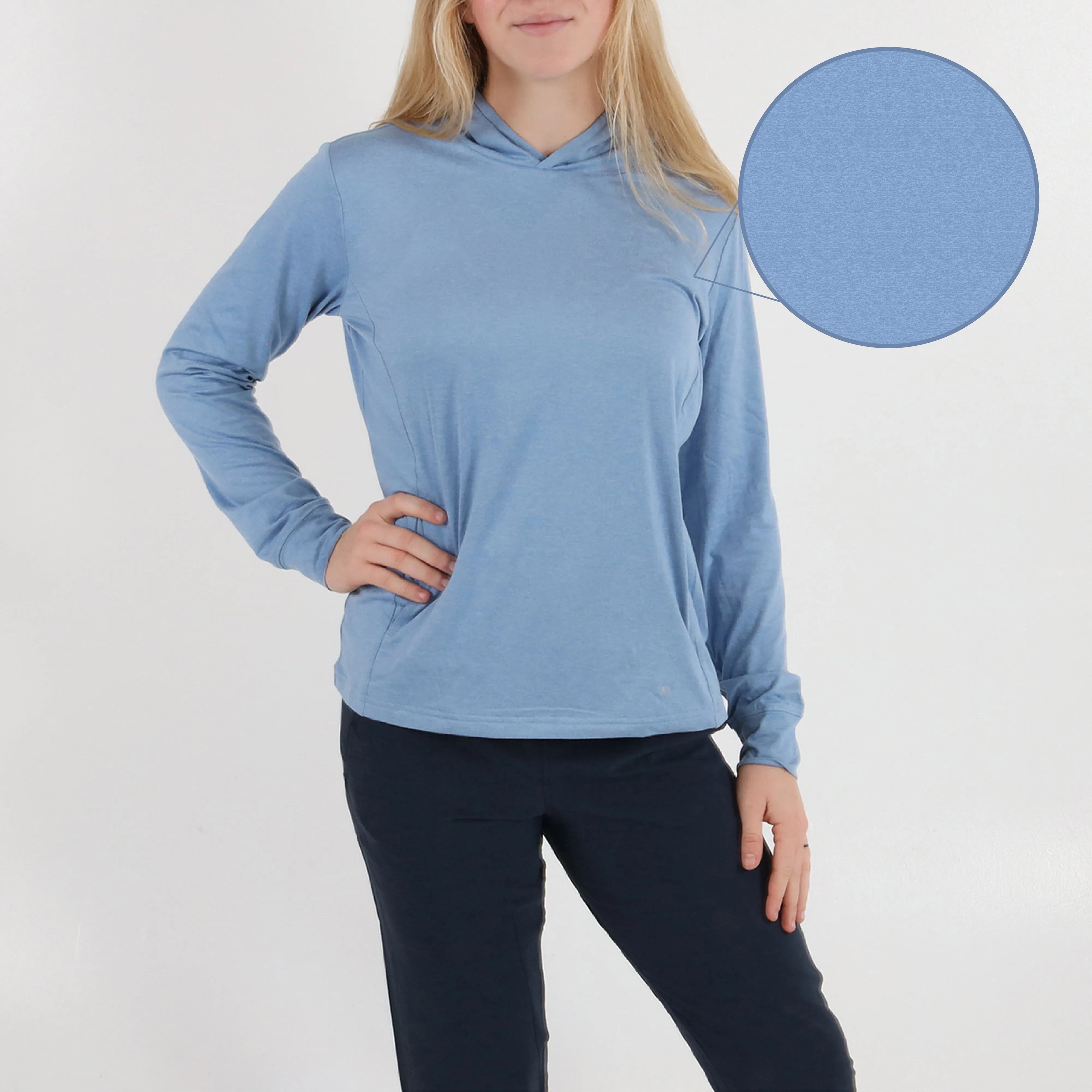 Ladies Blacks Beach Hoodie - Ashleigh Blue Heather