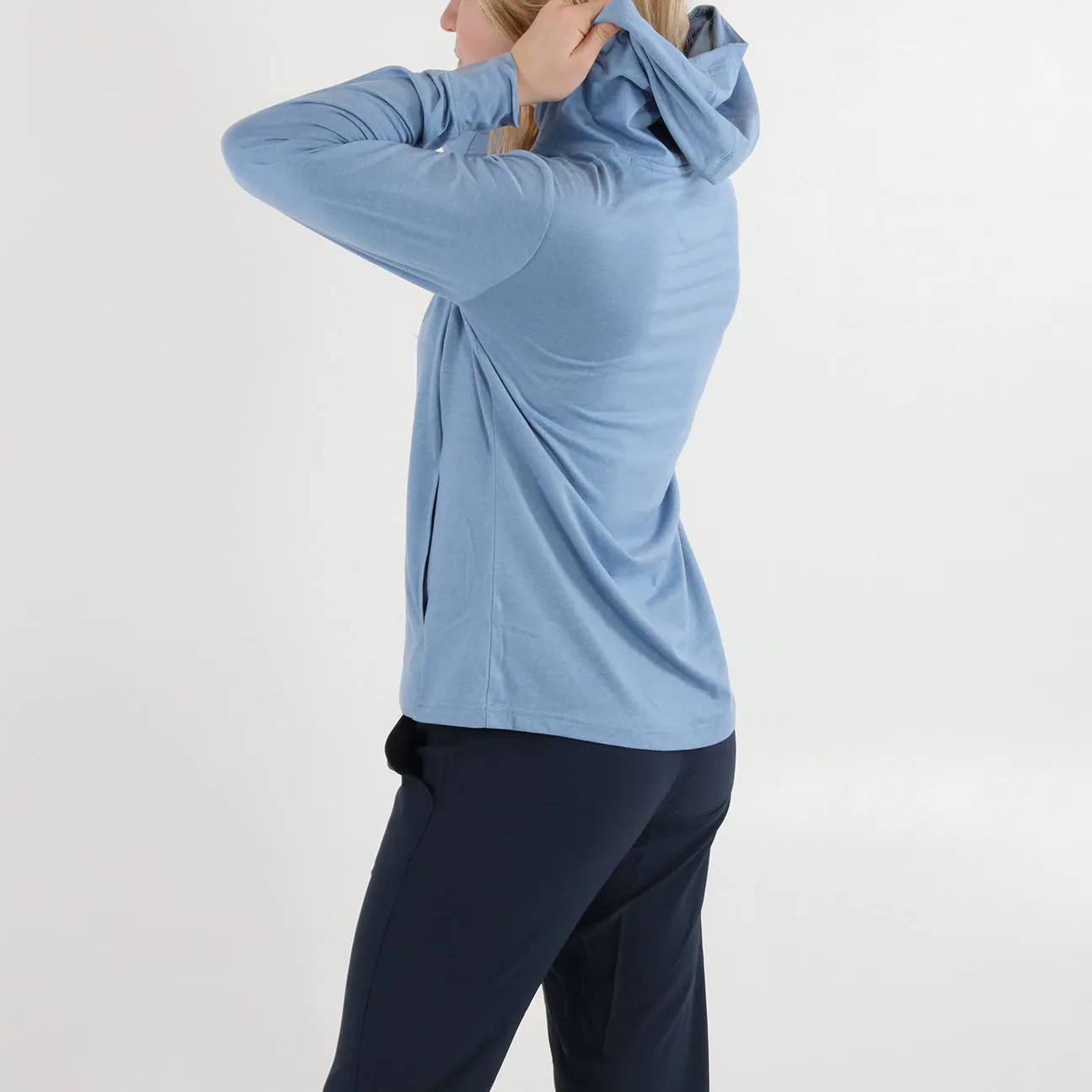 Ladies Blacks Beach Hoodie - Ashleigh Blue Heather