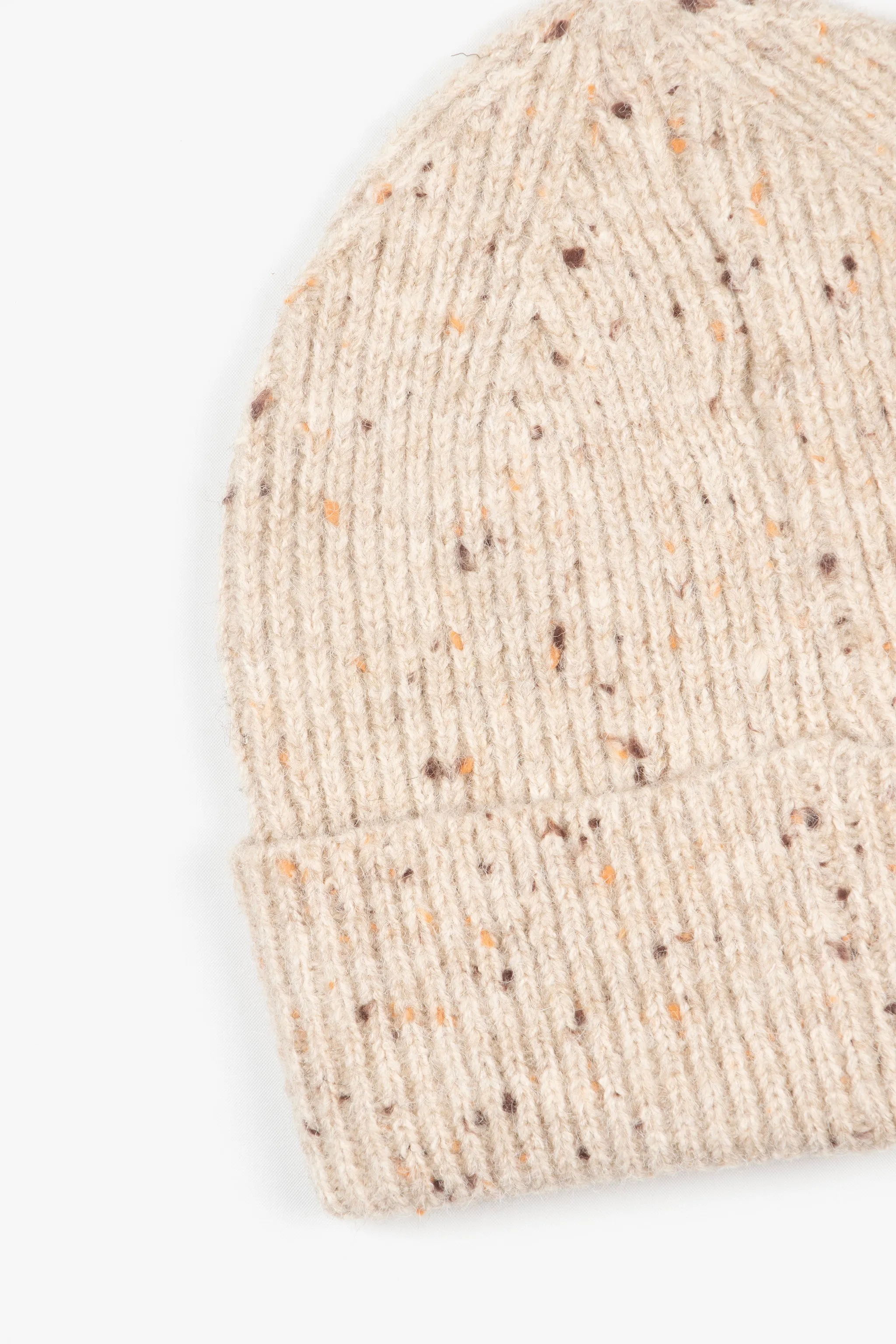 Lainey Beanie Hat - Cream, Marl Knit