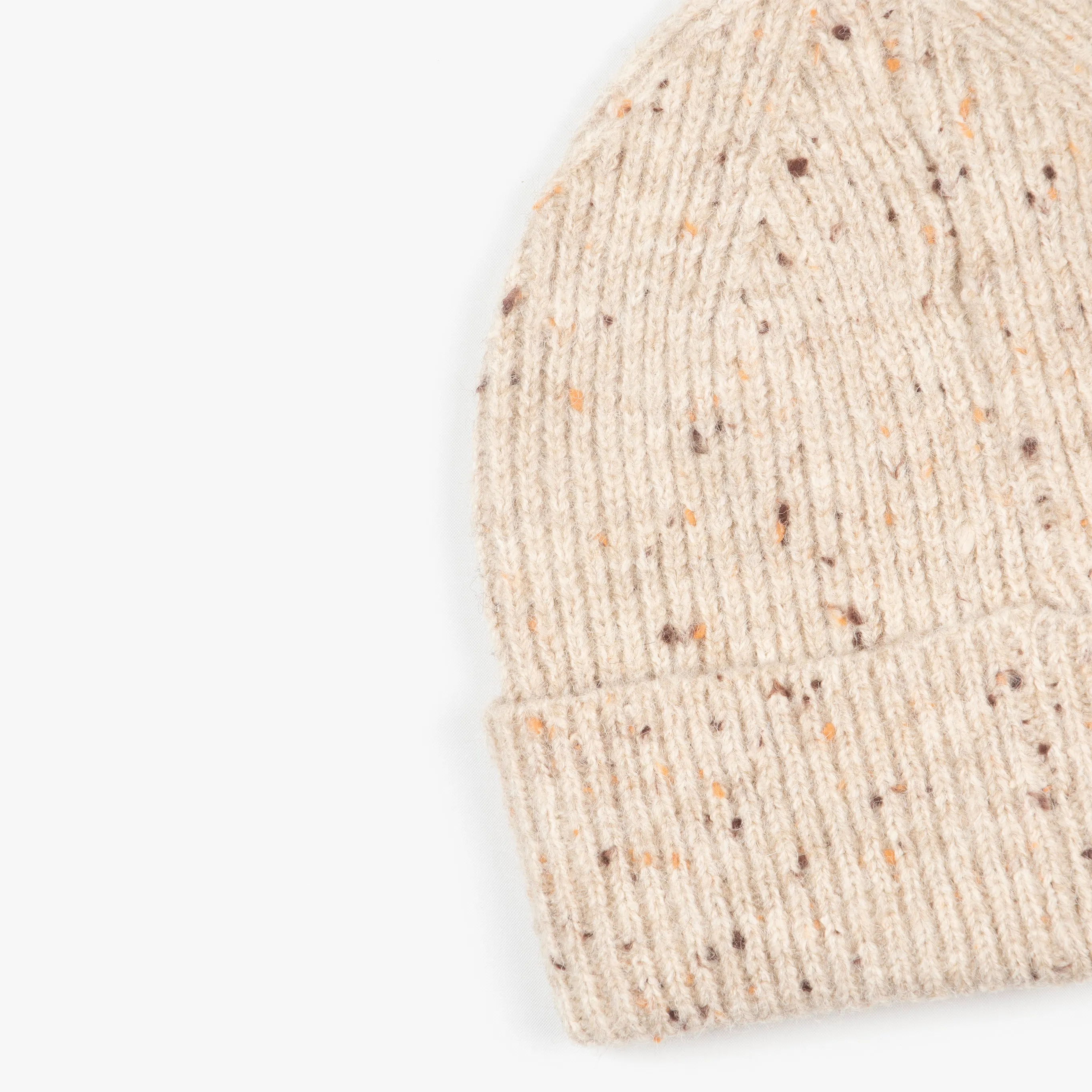 Lainey Beanie Hat - Cream, Marl Knit