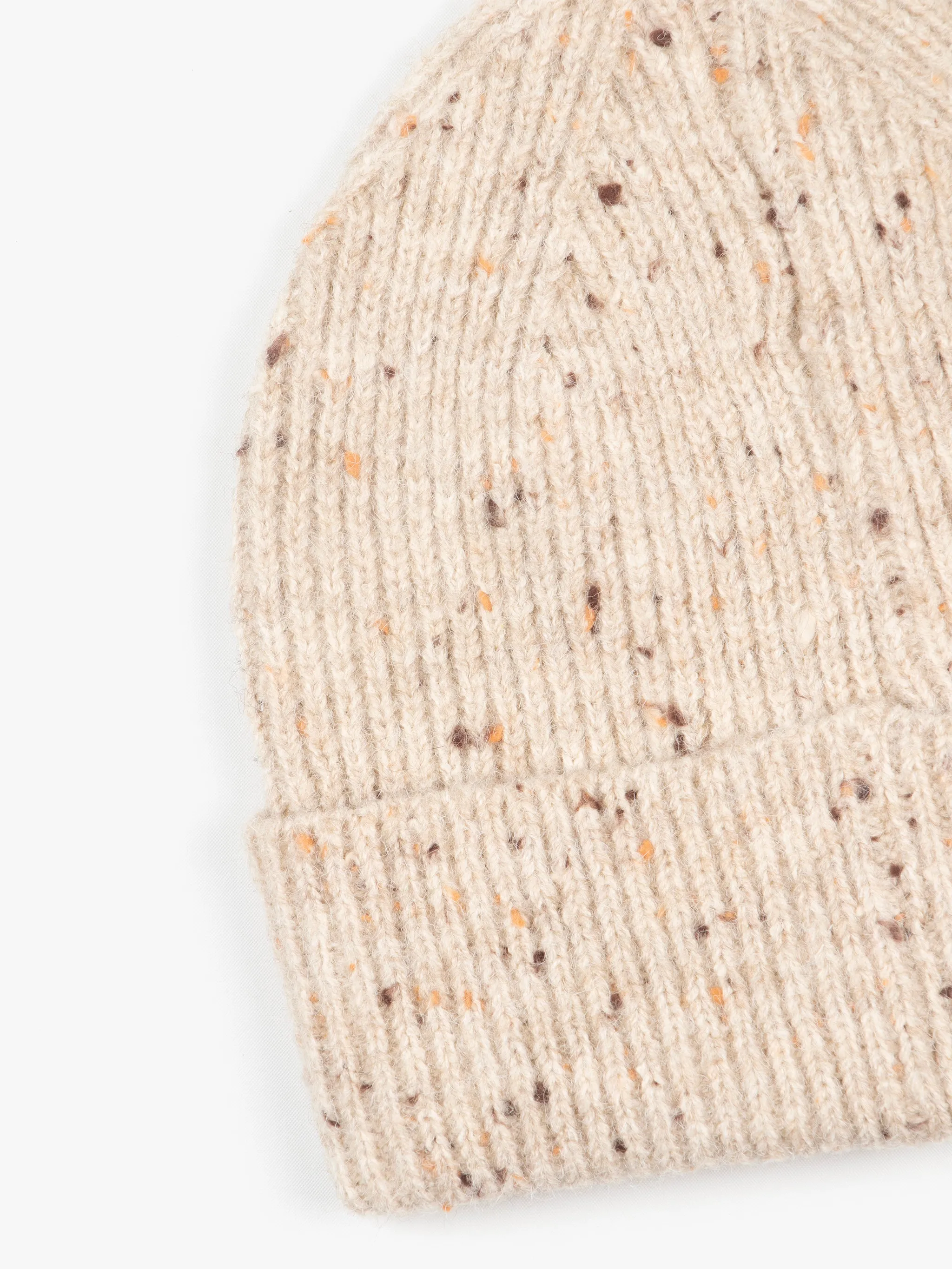 Lainey Beanie Hat - Cream, Marl Knit