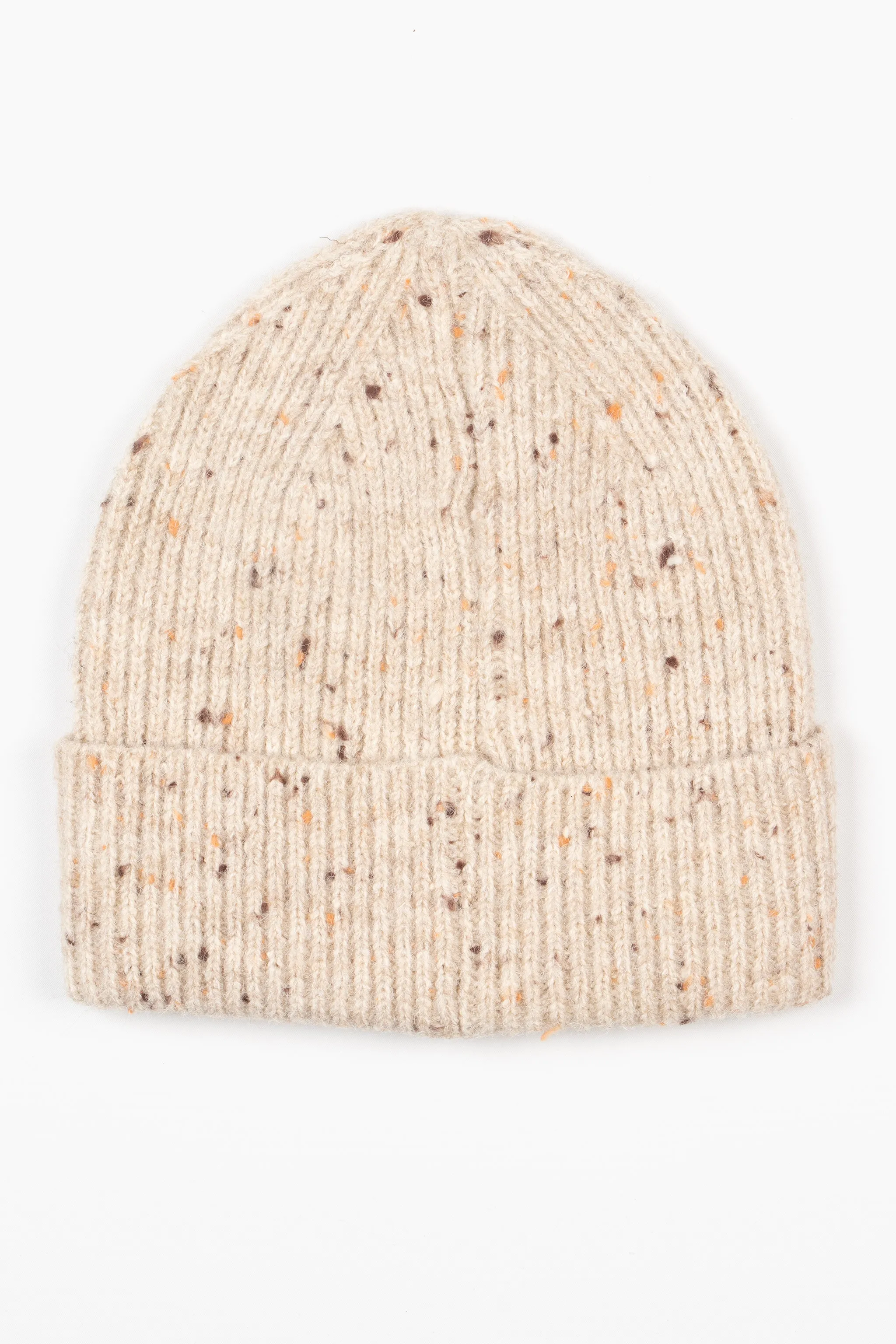 Lainey Beanie Hat - Cream, Marl Knit