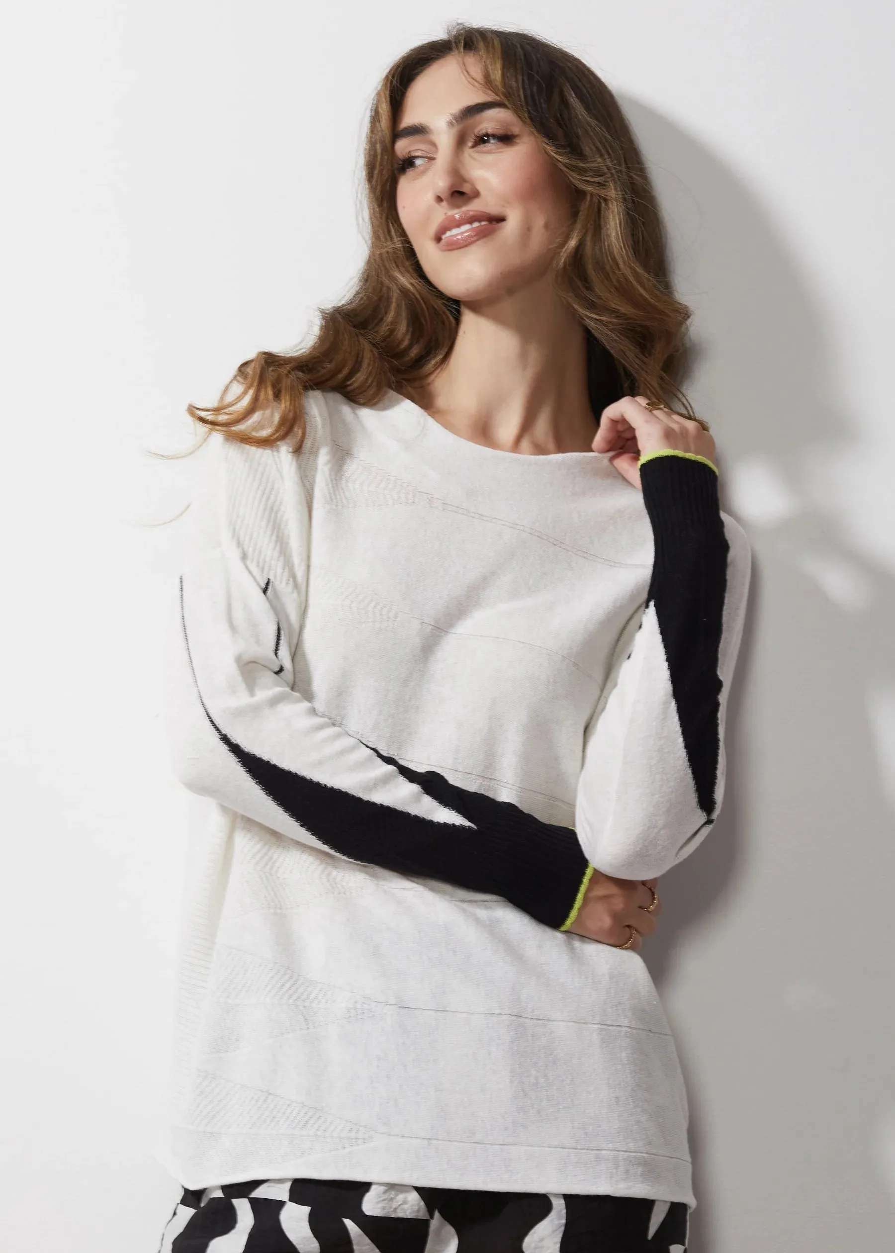 LD Co - Feather Pattern Jumper White