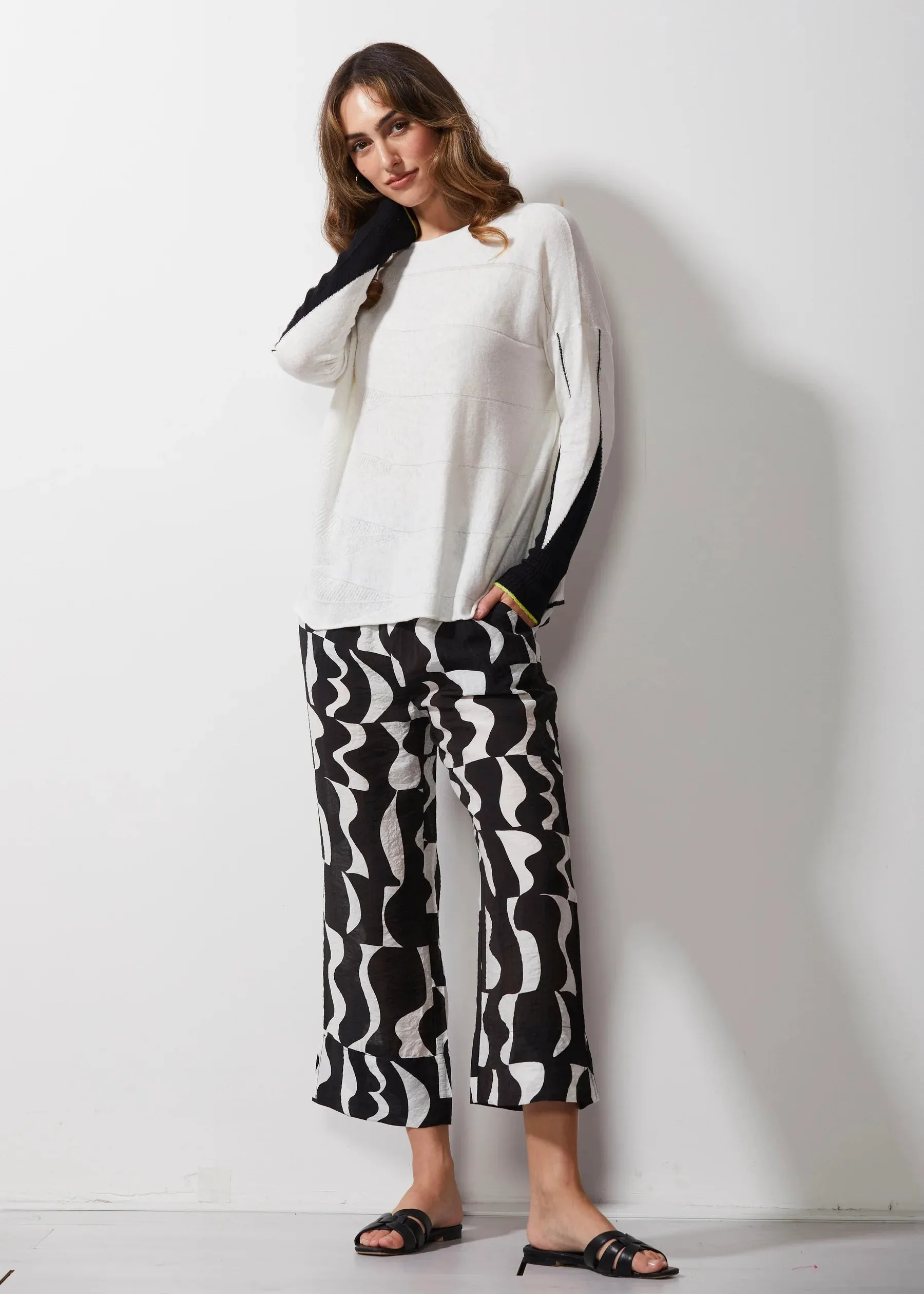LD Co - Feather Pattern Jumper White