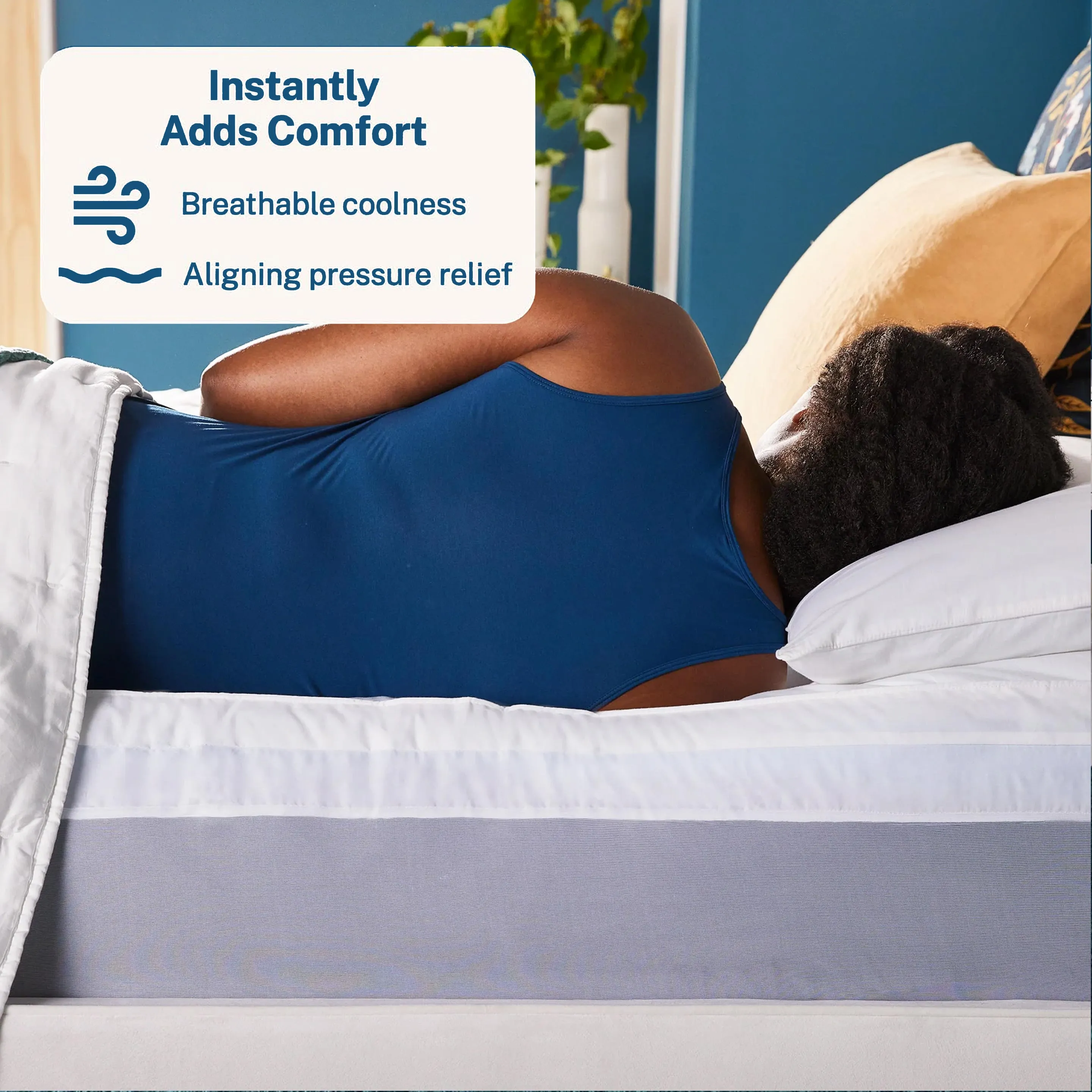Leafy Cloud Quilted Ultra Soft Mattress Topper