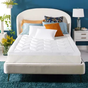 Leafy Cloud Quilted Ultra Soft Mattress Topper
