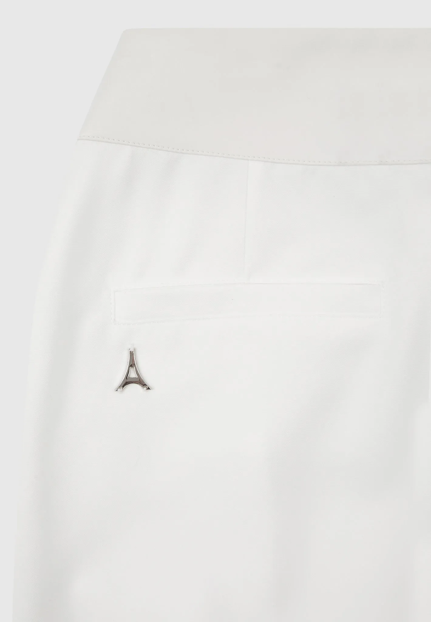 Leather Corset Zip Trousers - White
