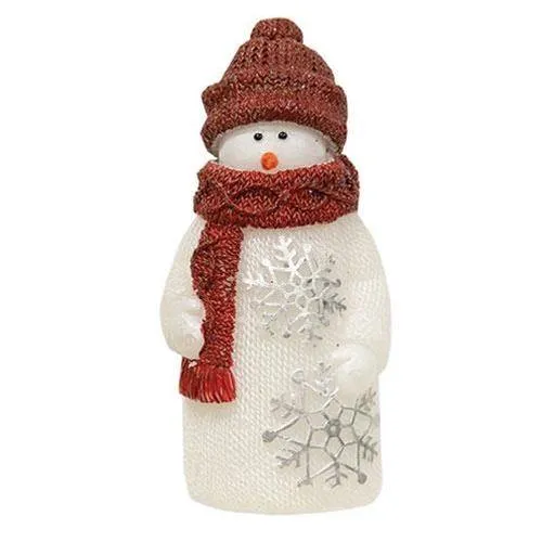 LED Flicker Snowman Figure