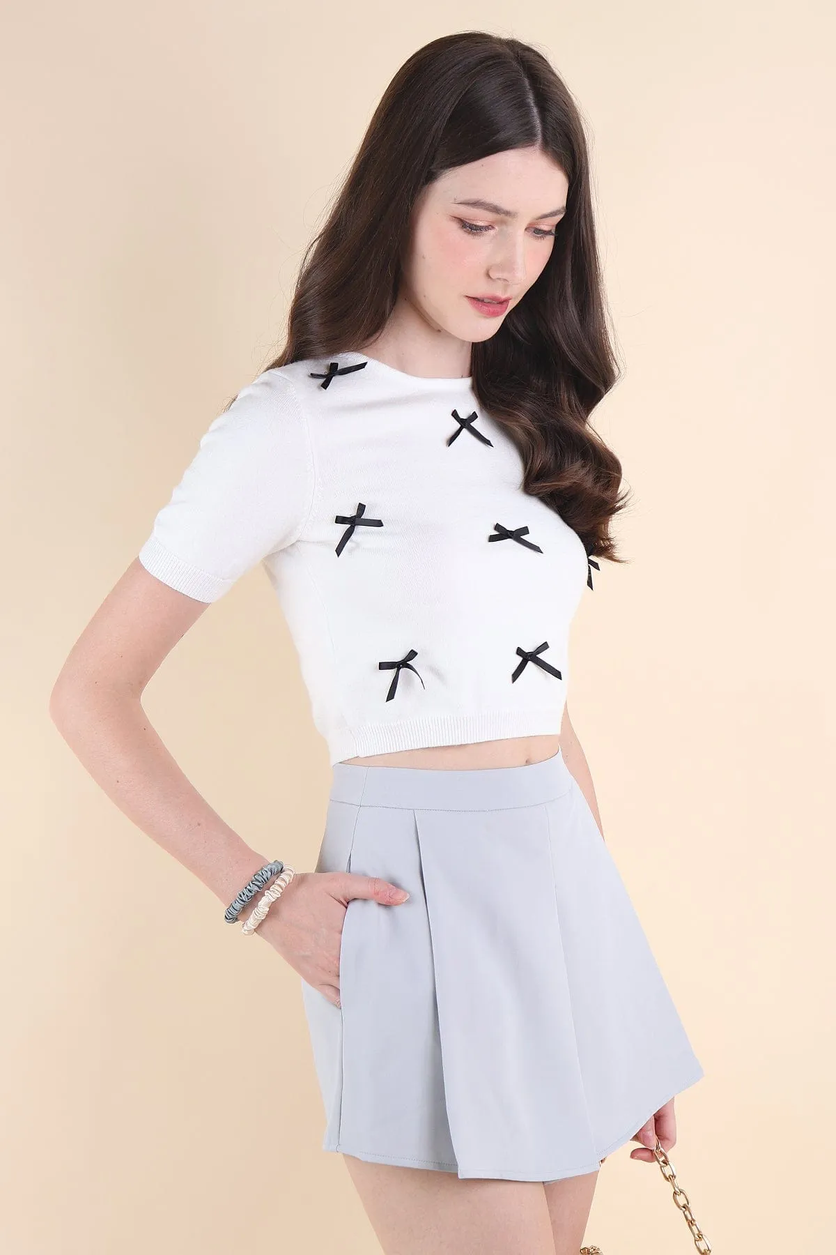 LES LEA KNIT TOP IN WHITE