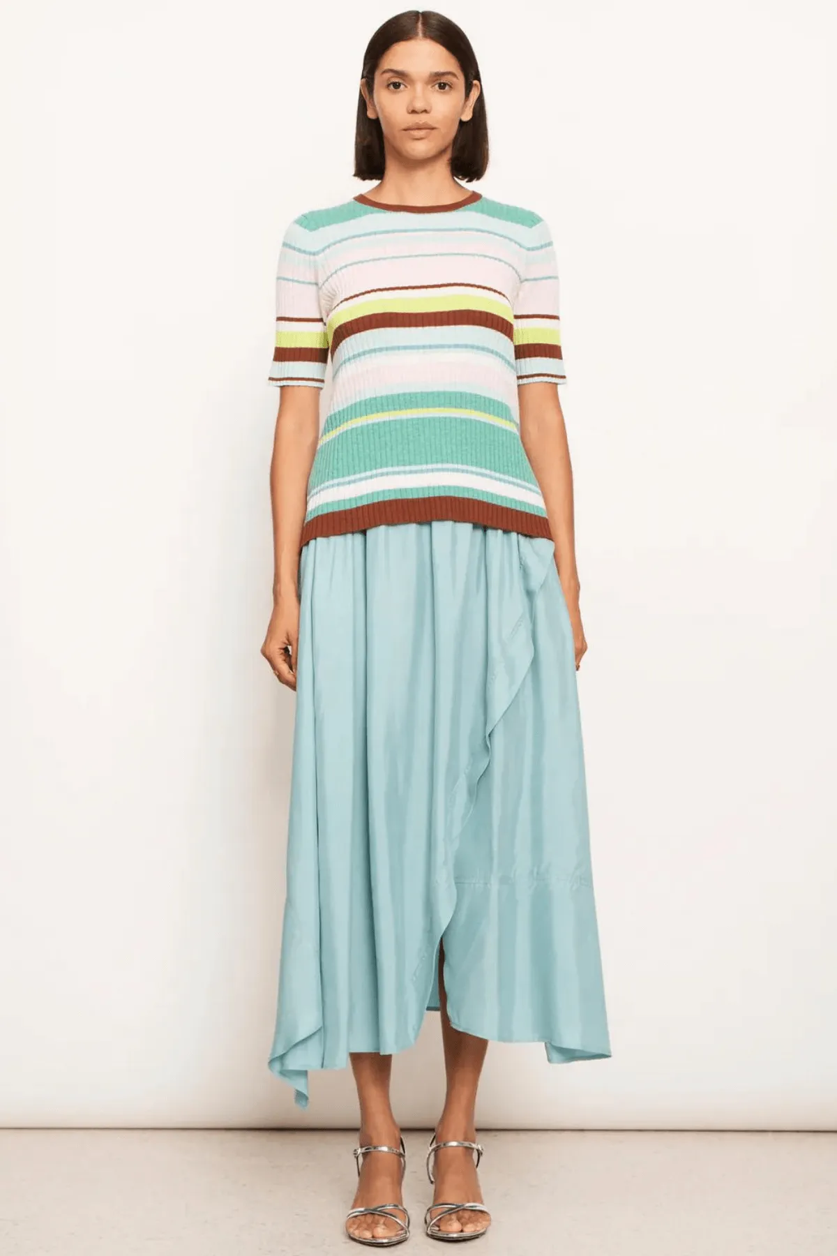 LIDO MULTI KNIT TEE CHOCOLATE MULTI