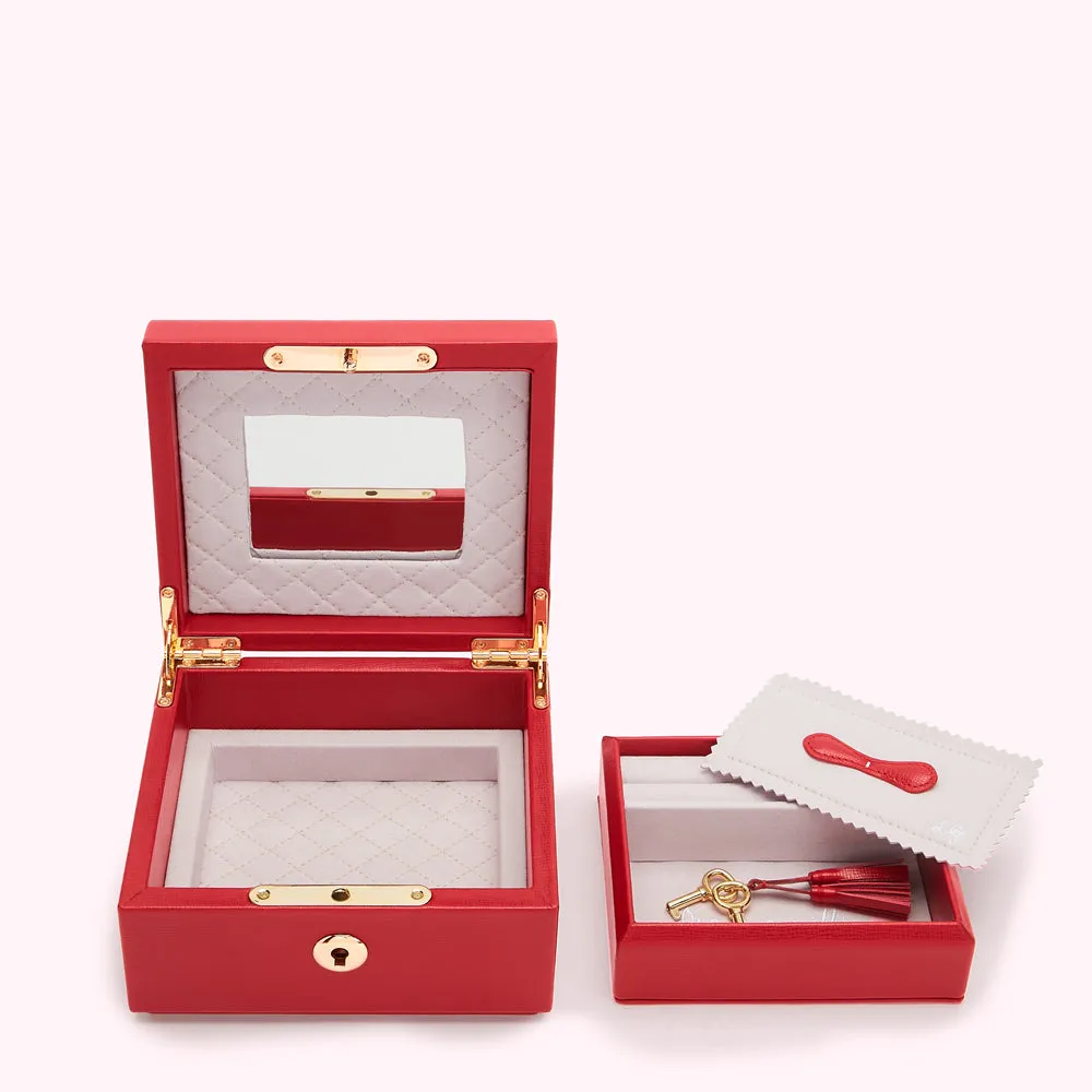 LULU RED TIERED LUXURY JEWELLERY BOX