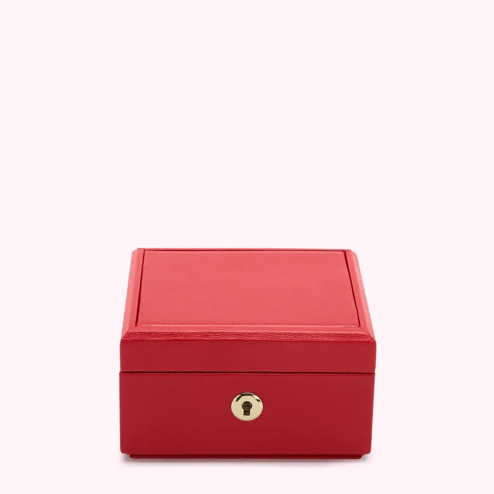 LULU RED TIERED LUXURY JEWELLERY BOX