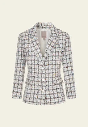 Lurex-detail Checked Jacket