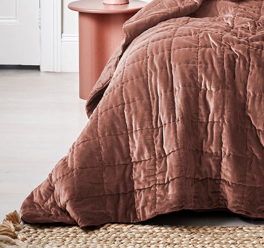 Luxury Velvet Coverlet Clove