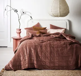 Luxury Velvet Coverlet Clove
