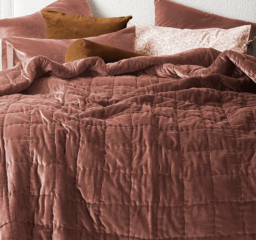 Luxury Velvet Coverlet Clove