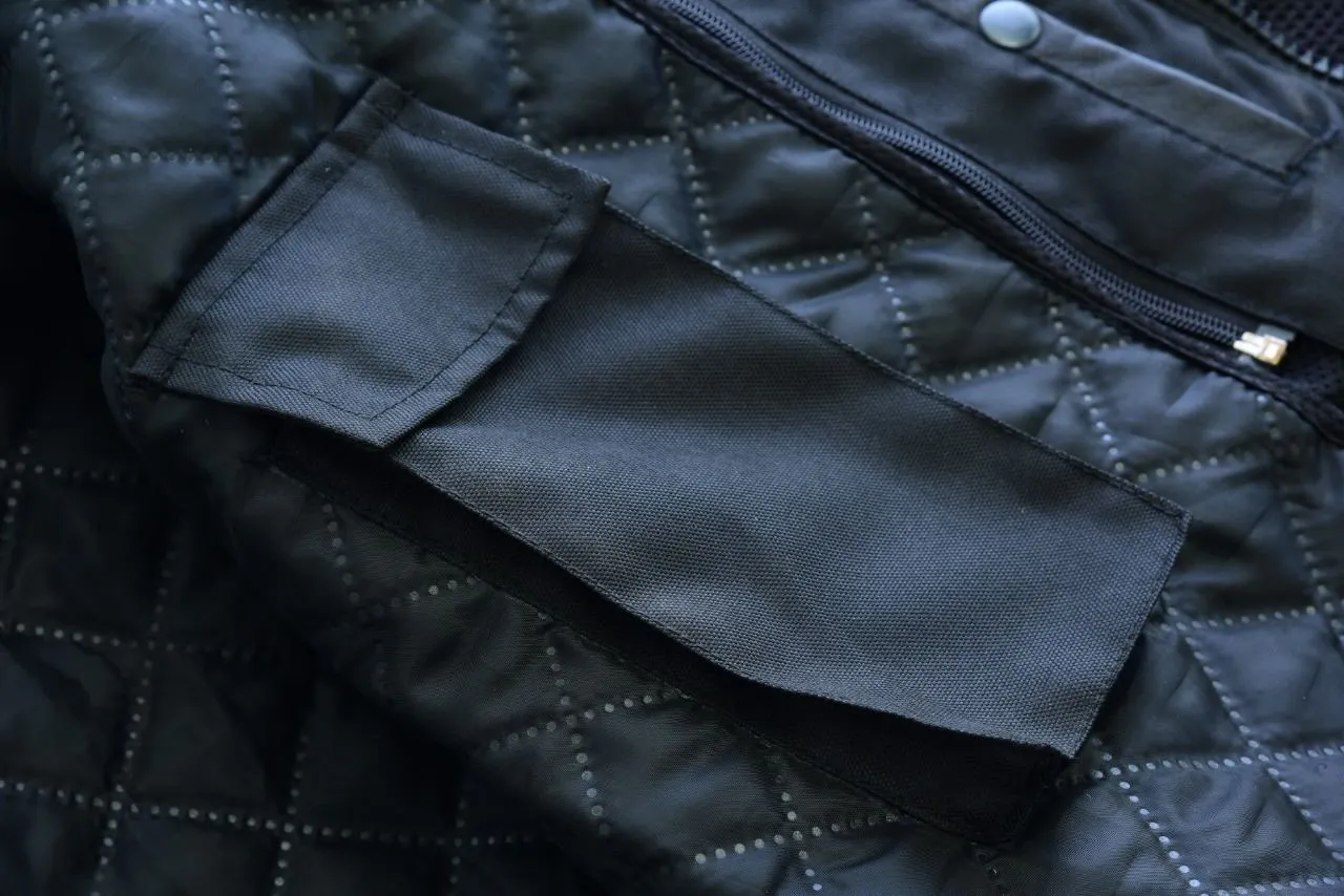 Mens Motorcycle Perforated Textile Reflective Mesh Riding 3 Season Jacket with amors