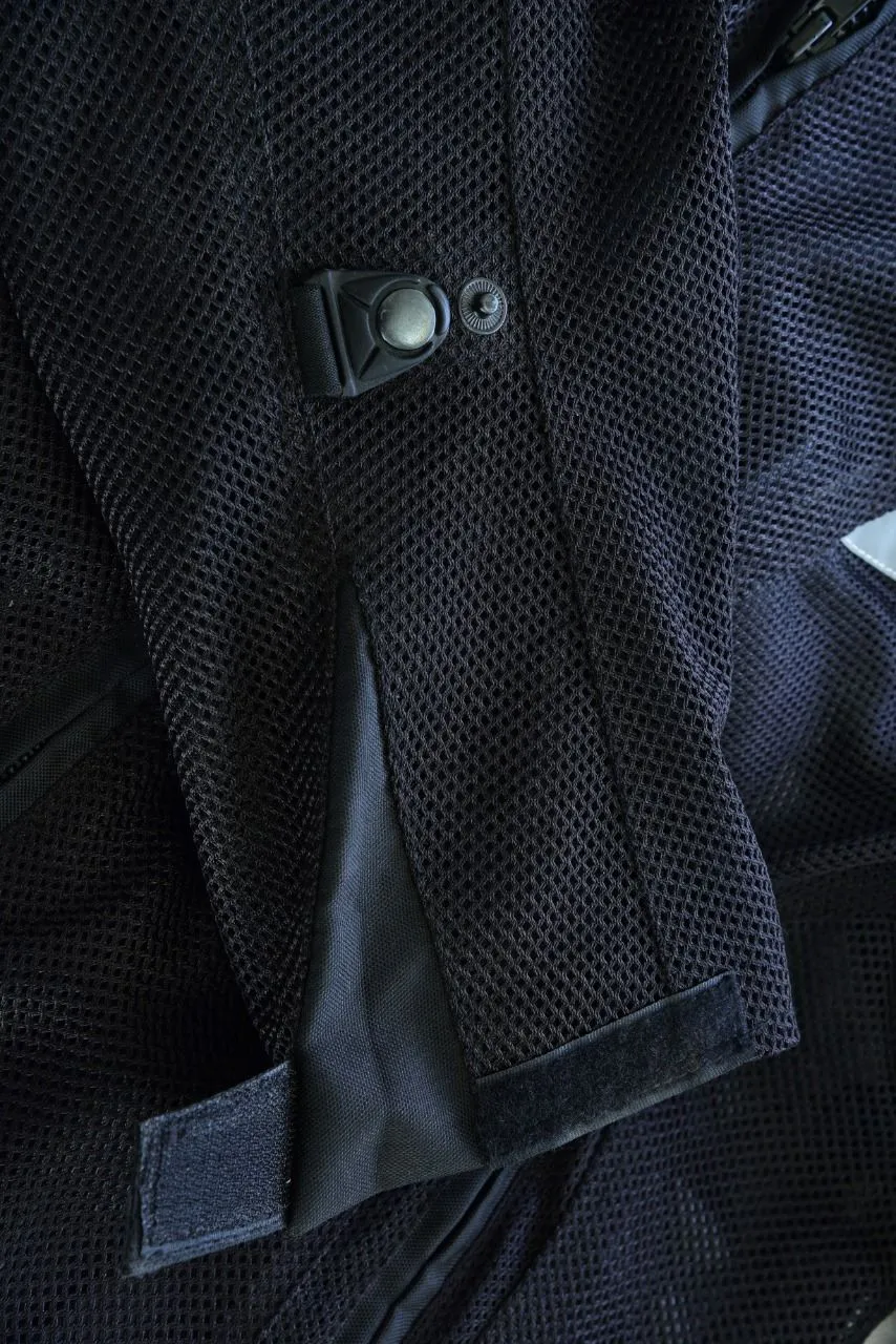 Mens Motorcycle Perforated Textile Reflective Mesh Riding 3 Season Jacket with amors