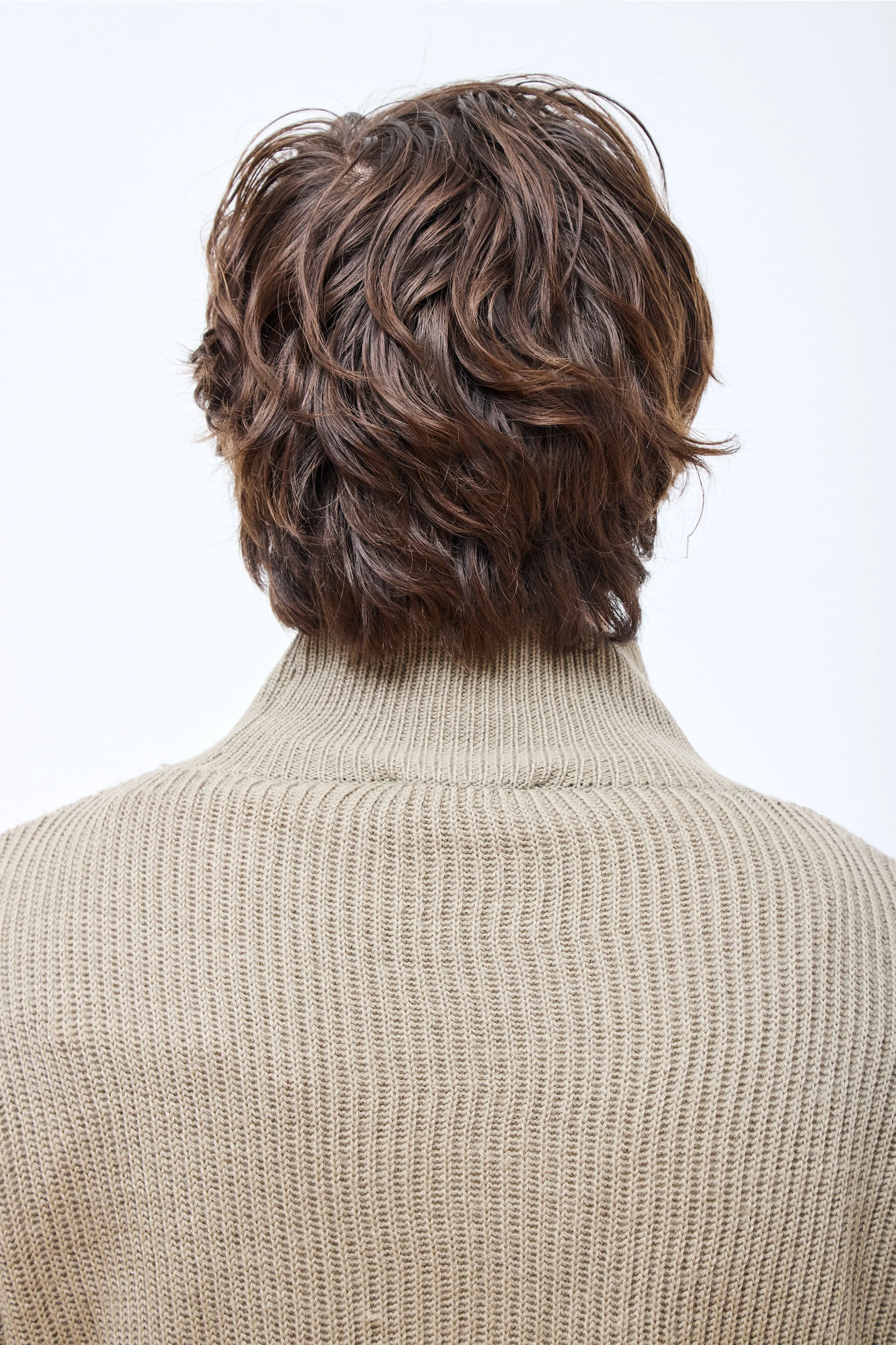 Mens Turtleneck Pullover Khaki