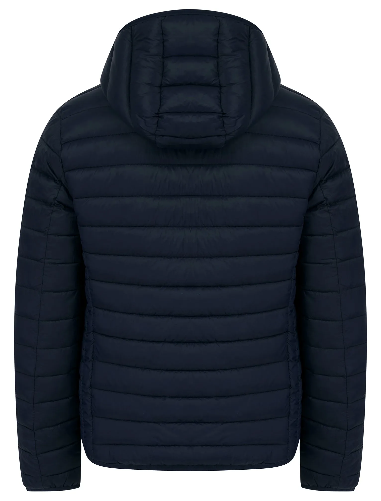 Nadav Quilted Puffer Jacket with Hood in Sky Captain Navy - Tokyo Laundry