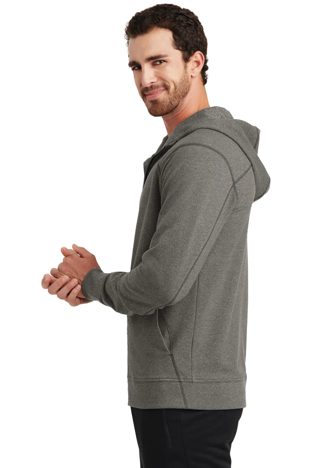 Ogio Mens Endurance Cadmium French Terry Full Zip Hooded Jacket - Gear Grey - Closeout