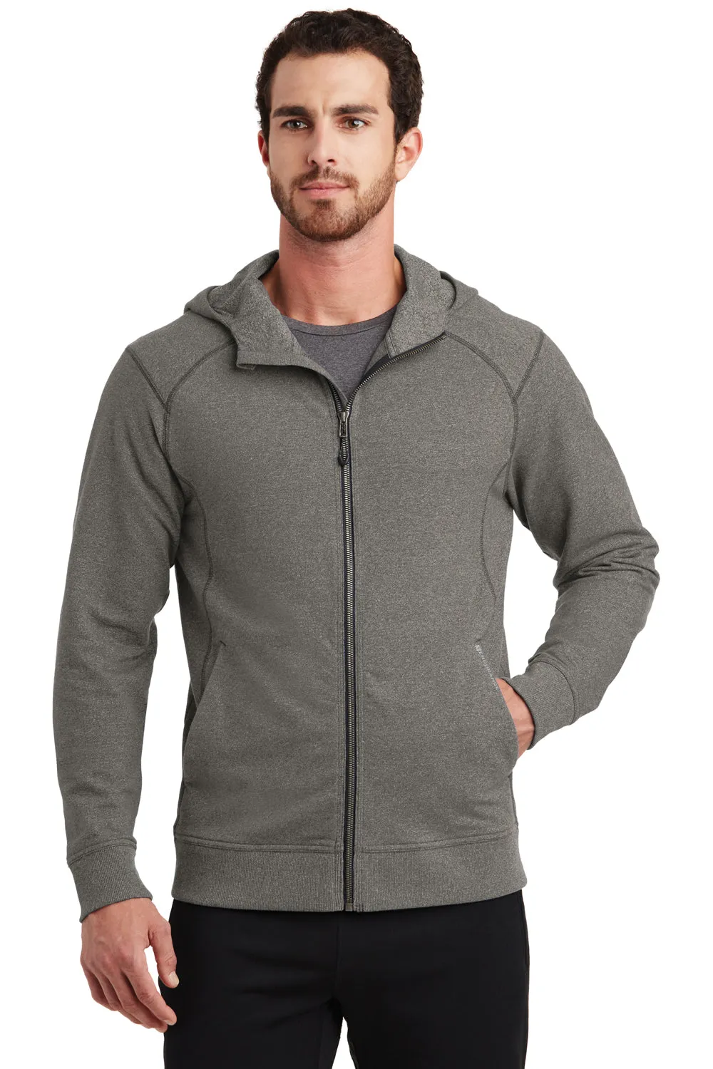 Ogio Mens Endurance Cadmium French Terry Full Zip Hooded Jacket - Gear Grey - Closeout