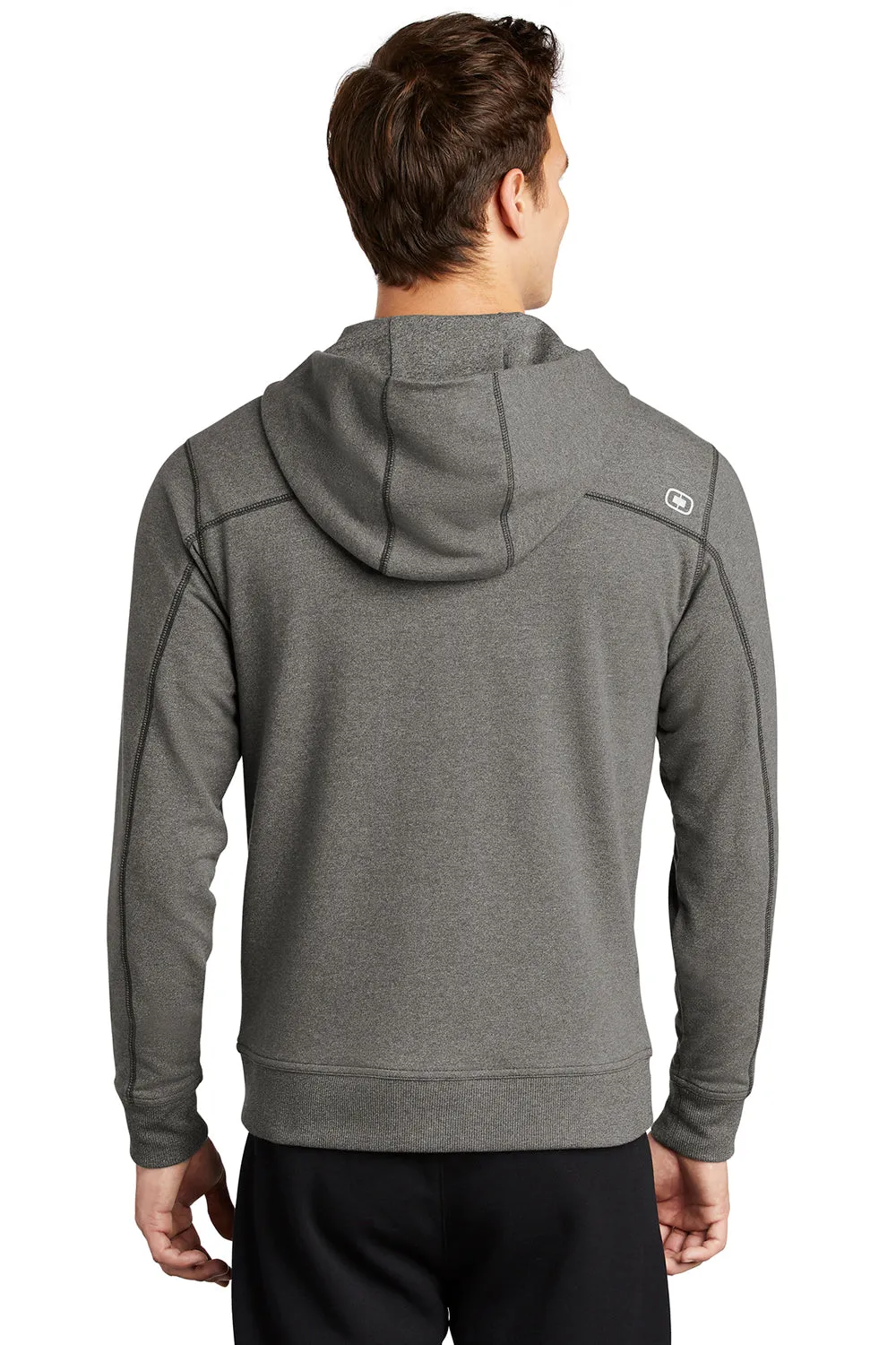 Ogio Mens Endurance Cadmium French Terry Full Zip Hooded Jacket - Gear Grey - Closeout