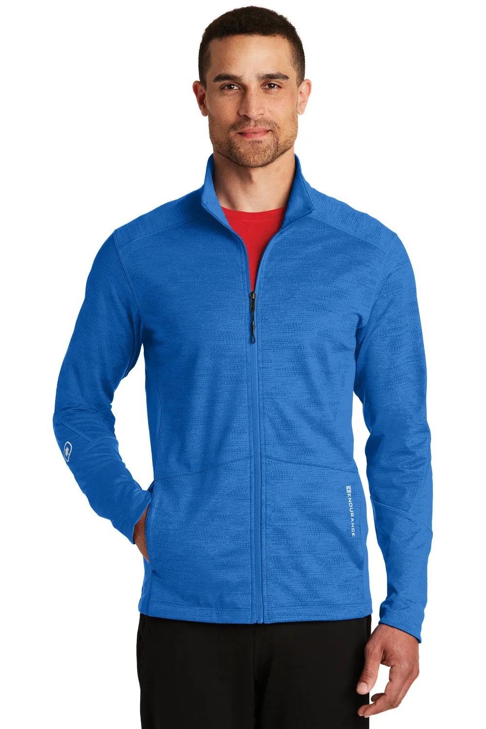 Ogio Mens Endurance Sonar Full Zip Jacket - Heather Electric Blue - Closeout