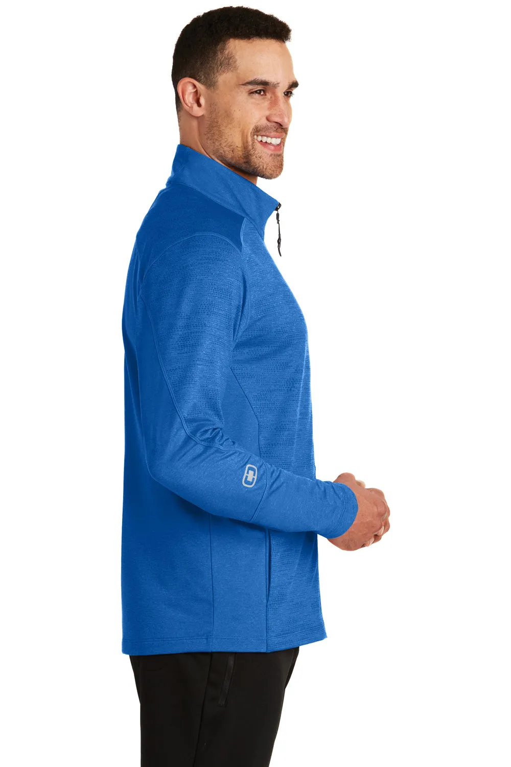 Ogio Mens Endurance Sonar Full Zip Jacket - Heather Electric Blue - Closeout
