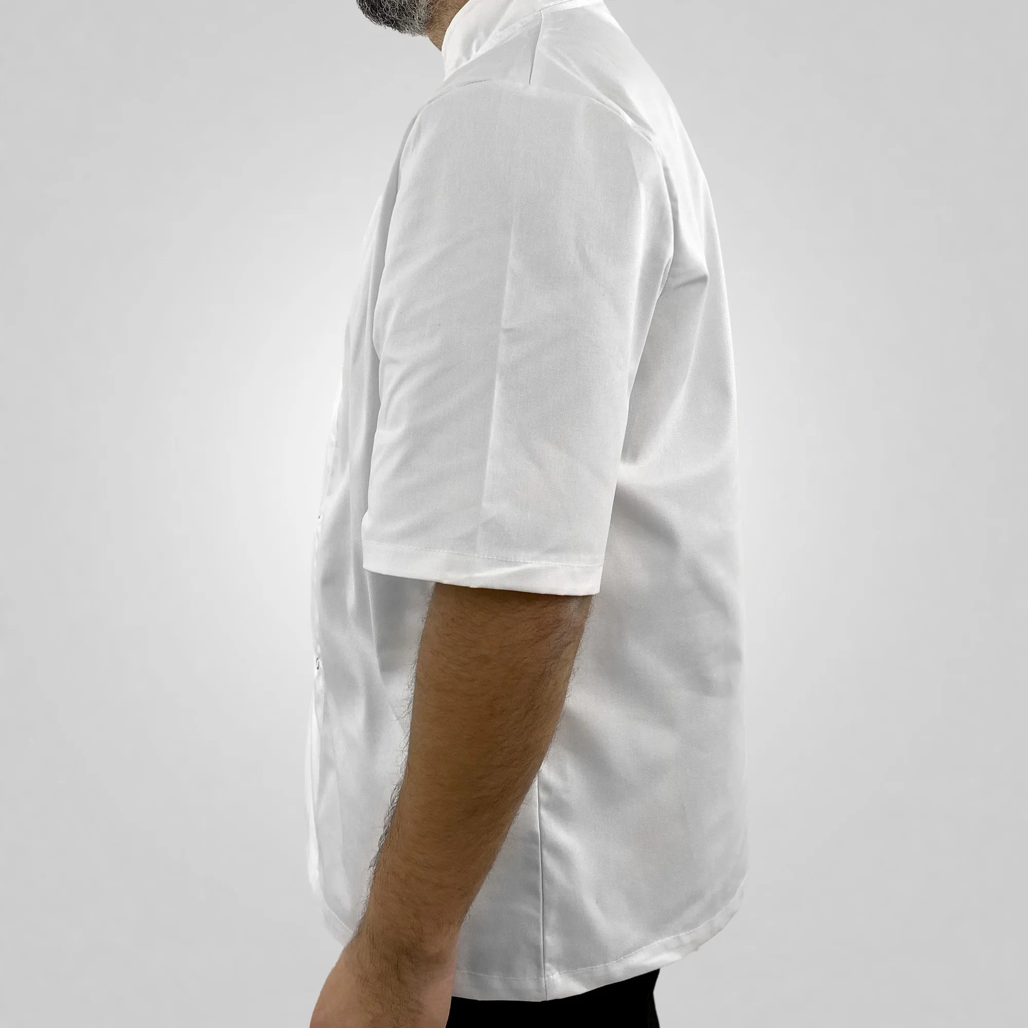 Pegasus Chefwear White Short Sleeve Chef Jacket with Press Studs