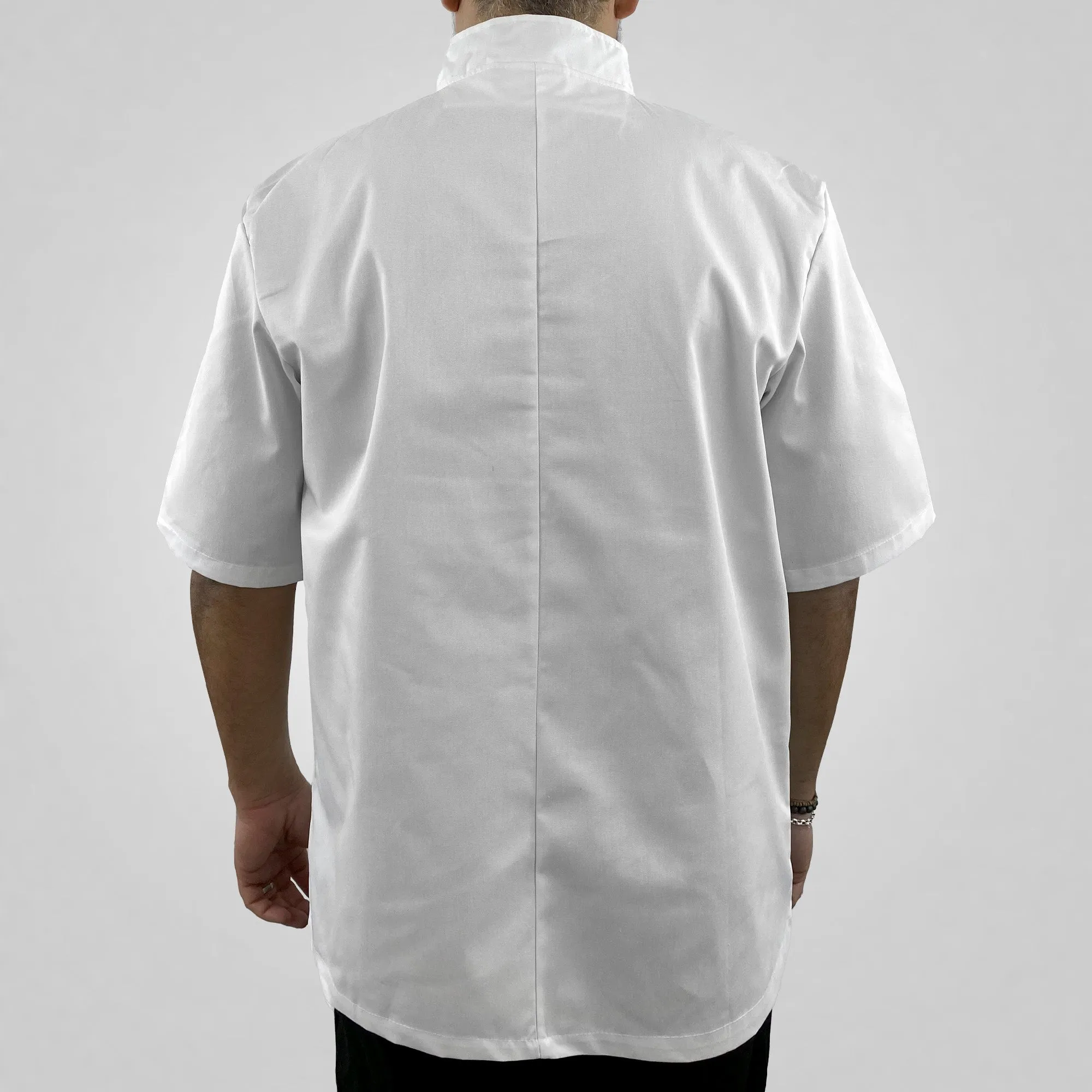 Pegasus Chefwear White Short Sleeve Chef Jacket with Press Studs
