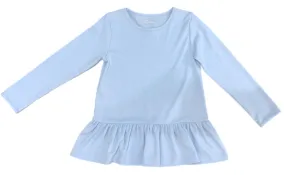 Peggie Peplum Knit Top- Light Blue